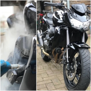 motorfiets laten reinigen